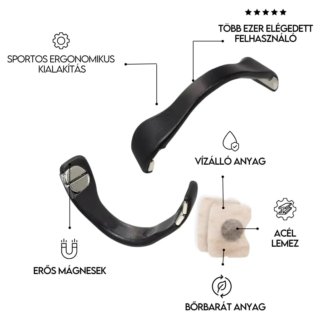 Mágneses légzéssegítő orrtapasz, amely segíti a szabad orrlégzést és enyhíti az orrdugulást.